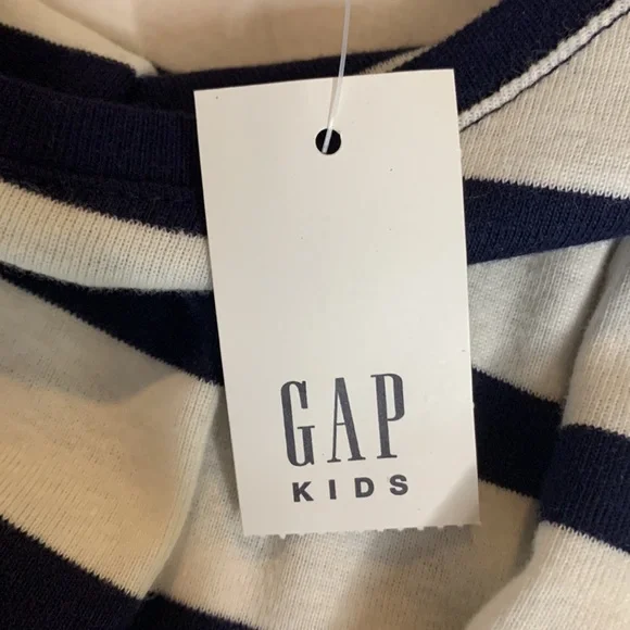 🍁 3/$15 NEW NWT Gap Kids Navy Blue Half Stripped Knit Dress Size Small (6/7) - Picture 13 of 17
